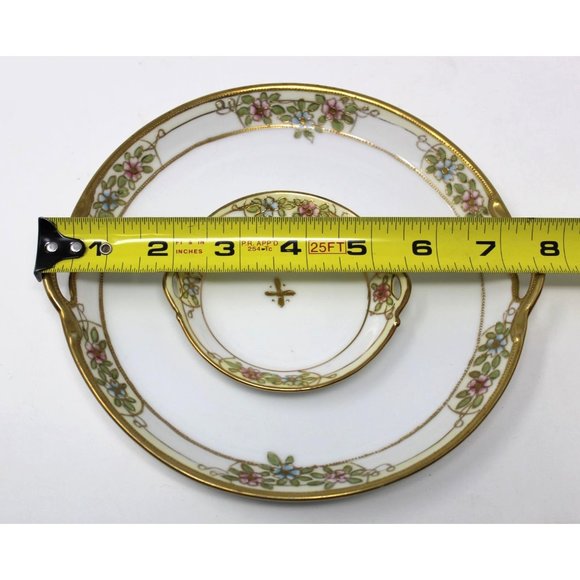 ANTIQUE MORIMURA NIPPON MORIAGE 7 PIECE NUT SERVIN - Picture 7 of 8